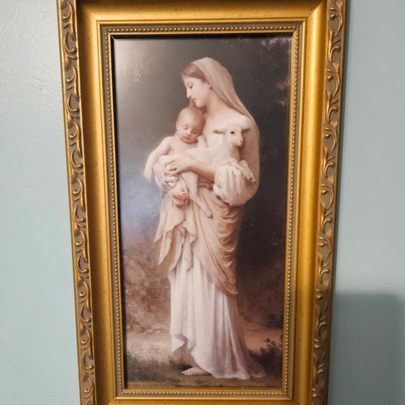 our lady of divine innocence 7x12 beautiful framed - Picture 1 of 9
